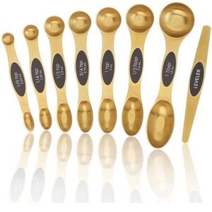 Magnetic Gold Measuring Spoon Set